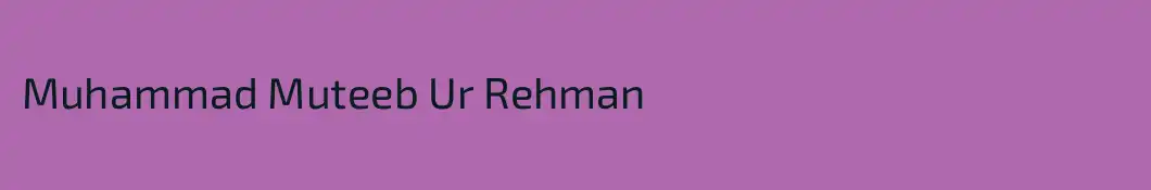 Muhammad Muteeb Ur Rehman